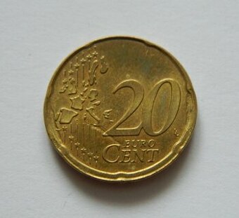 Predám 20 euro cent 2002 D Nemecko - chyborazba