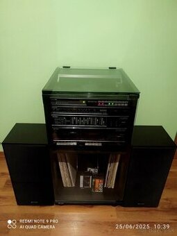 HIFI RACK sklo drevo SHARP JAPAN