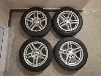 ALU disky Borbet XR Brilliant Silver+letné pneu 205/55 R16