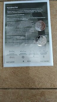 Pamätny list k minciam Auschwitz