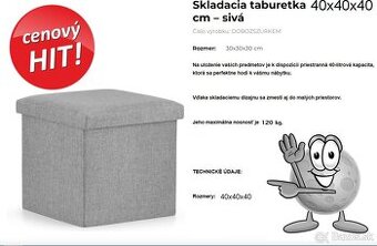 Taburetka. 2 ks. len za 10 €