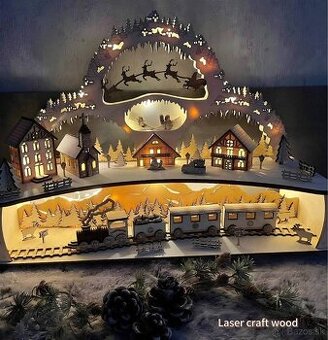 Vianočna dedina Betlehem Drevený vianočný