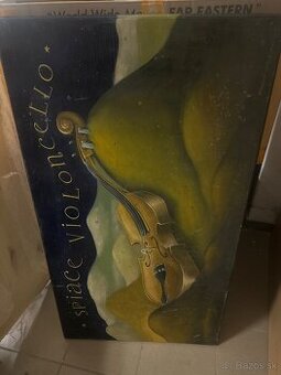 Obraz na plátne Spice Violoncello – podpis na zadnej strane