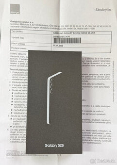 Samsung Galaxy S25 5G 256GB nerozbalený