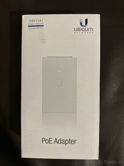 Ubiquiti PoE adaptér 24V (1A) – rozbalený, nepoužitý