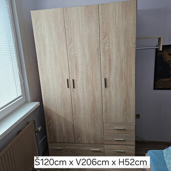 Satnikova skrina JYSK FANDRUP 3dverova