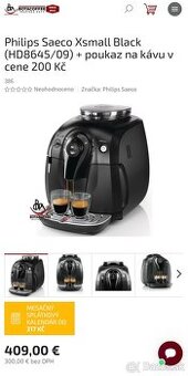 Kávovar Philips Saeco XSMALL Black (+dovoz BA→Orava)
