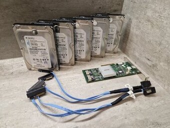 Kompletný set diskov SAS 5 x 4TB plus Dell H310 RAID karta