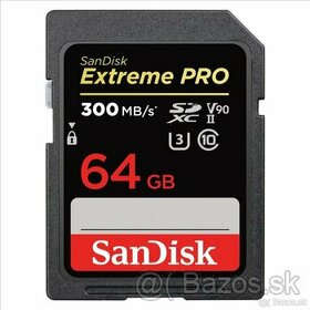 Pamäťové karty Sandisk Extreme Pro SDXC UHS-II 64gb a Lexar