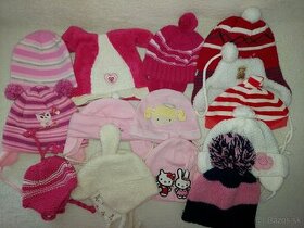 zimné čiapky pre dievčatko (rôzne veľkosti) - 1