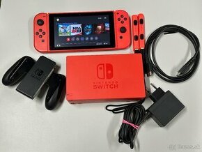 Nintendo Switch Červené 32Gb s Troma hrami