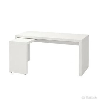IKEA MALM Stôl s výsuvným panelom, 151x65 cm