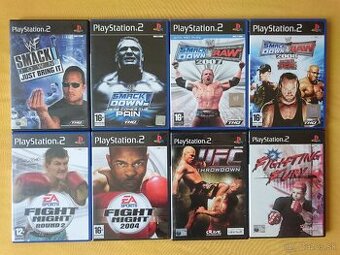 Hra na PS2 - SMACK DOWN, FIGHT NIGHT