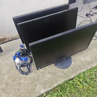 LCD LED 1920x1080p monitory 21.5" VGA+DVI