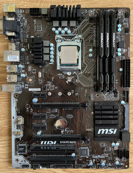 Predam zakladnu dosku MSI B150 s CPU, RAM a chladicom