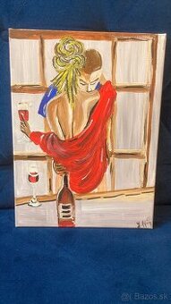 obraz vášnivé rande originál akrylový 30x40cm