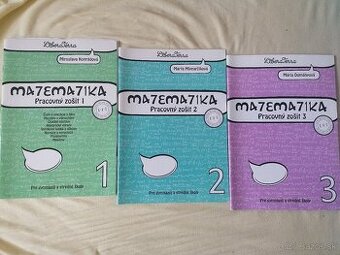 Matematika  pracovný zošiť 1, 2, 3. Nepoužité.