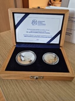 Pamätná sada mincí NBS: Alexander Dubček PROOF 10 + 2