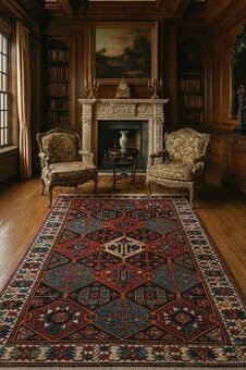 ⭐Starožitný ručne viazaný Qashqai 215x156 cm⭐