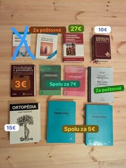 Predam tieto medicínske knihy