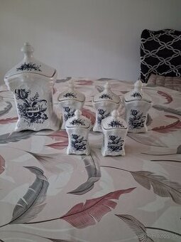 Vintage keramická súprava do kuchyne – Delftská modrá (Delft