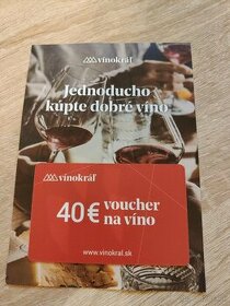 Kupón na víno v hodnote 40 eur