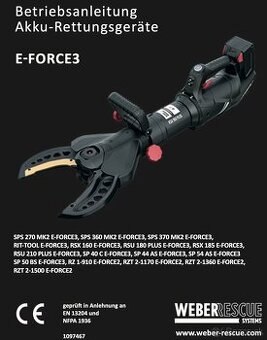 Hydraulické rozťahovacie nožnice Weber Rescue E-Force 3 Sche