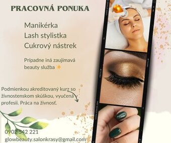 Lash stylistka, manikérka, cukrový nástrek