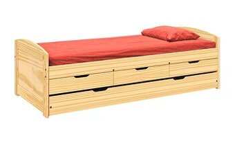 Posteľ 90x200 s prístelkou, masív