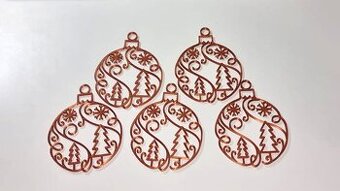 Set 5 krásnych vianočných ozdôb na stromček