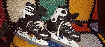 Predám chlapčenské korčule a prilbu