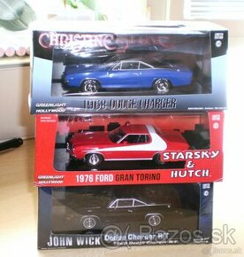 FORD GRAN TORINO ,  DODGE CHARGER , 1:43 , GREENLIGHT
