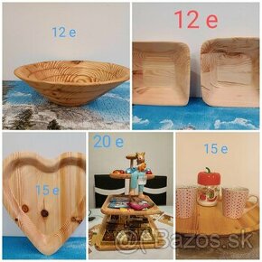 Ručne vyrobené drevené misky