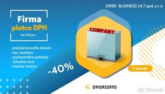 Predám čistú ready-made s.r.o. - platca DPH