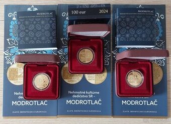 100 Euro 2024 Modrotlač