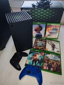 Xbox series X, 2x ovládač, 6x Hra