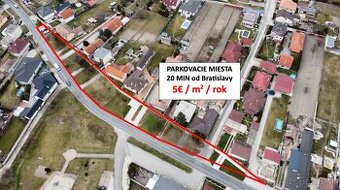 PRENÁJOM 2100 m2 pozemok pri BA (PARKOVANIE/REKLAMNÁ PLOCHA