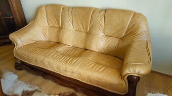 Masívna kožená sedačka 3+2