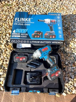 Mohutný Vysokokapacitný akumulátorový rázový utahovač+2-aku - 1