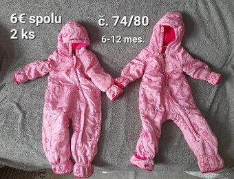 Zimné/prechodné overaly 74/80 pre dvojičky