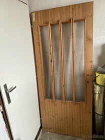 Ľavé dvere drevené falcovane (bez skla) nepoužité 80x197cm - 1