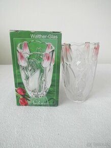 Sklenena vaza a tanier zn. WALTHER-GLASS - 1