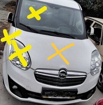 OPEL COMBO 1.6 CDTI 2016 Predám predný NÁRAZNÍK, MASKA, SVET