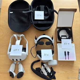 Predam Meta Quest 3 128GB + doplnky + kabel 5m