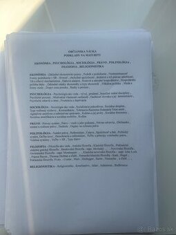 Občianska náuka - podklady k maturite/ k prijmacím skúškamVŠ