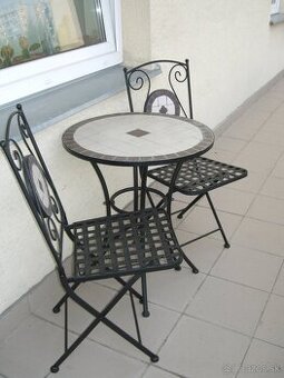 Kovová záhradná / balkónová zostava (iba osobný odber)