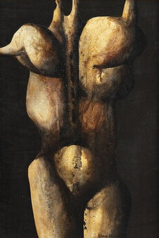 Predám kvalitné dielo Rudolf Krivoš, olej s pieskom.