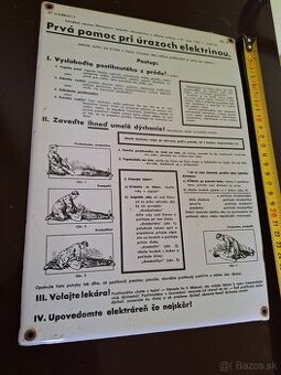 Smaltovaná tabula prvá pomoc