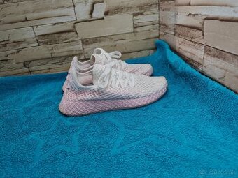 Adidas 36 2/3 - dámske ružovo biele deerupt tenisky