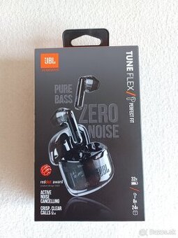 JBL Tune Flex Ghost black, nerozbalené, nové, záruka